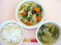 八宝菜と冬瓜入り中華スープ