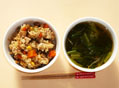 中華おこわと野菜スープ